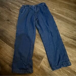 Arctic Bear Denim Jeans Mens 34/M Red Lined Straight Leg Dark Wash